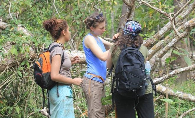 RIC students in field for environmental studies